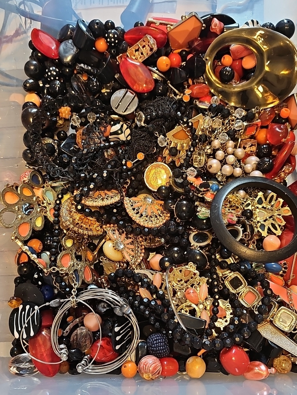 4.15lb Crafting Costume Beads, Chains, Bracelets #8